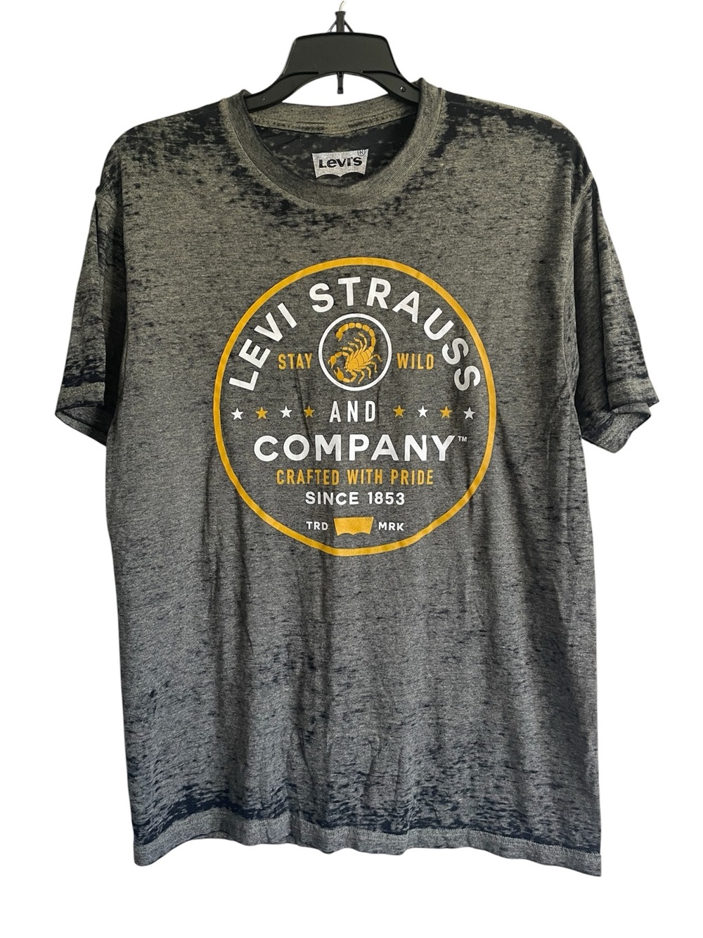 Levi's Lightweight Crewneck Burnout Graphic Logo Short Sleeve Pullover T-Shirt